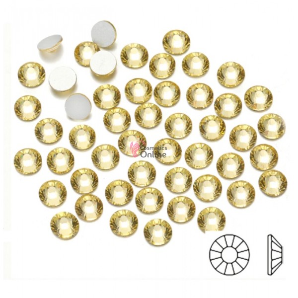 Strasuri din cristale pentru make-up, model SM020BB Auriu Light de 1,2mm